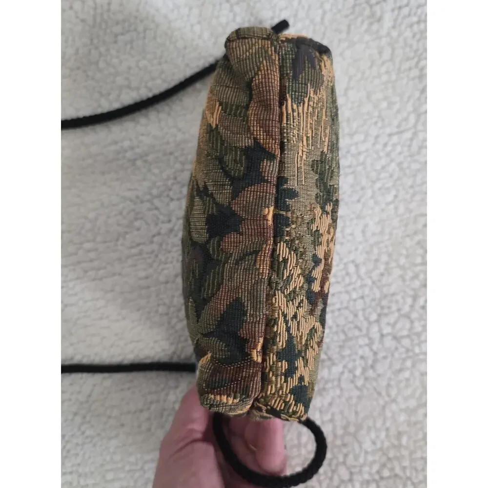 Vintage Brown Sugar Designs Crossbody Floral Tapestry Handmade in Tustin CA